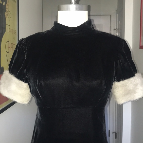Vintage Gale Mitchell Black Velvet Mink Maxi 😱❤️ - Picture 3 of 8